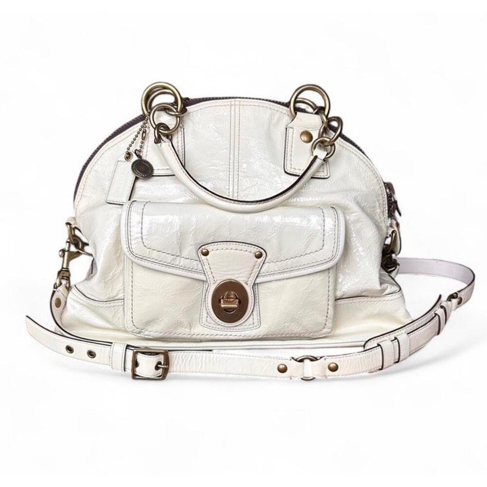 Coach White Leather Satchel